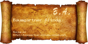 Baumgartner Alinda névjegykártya